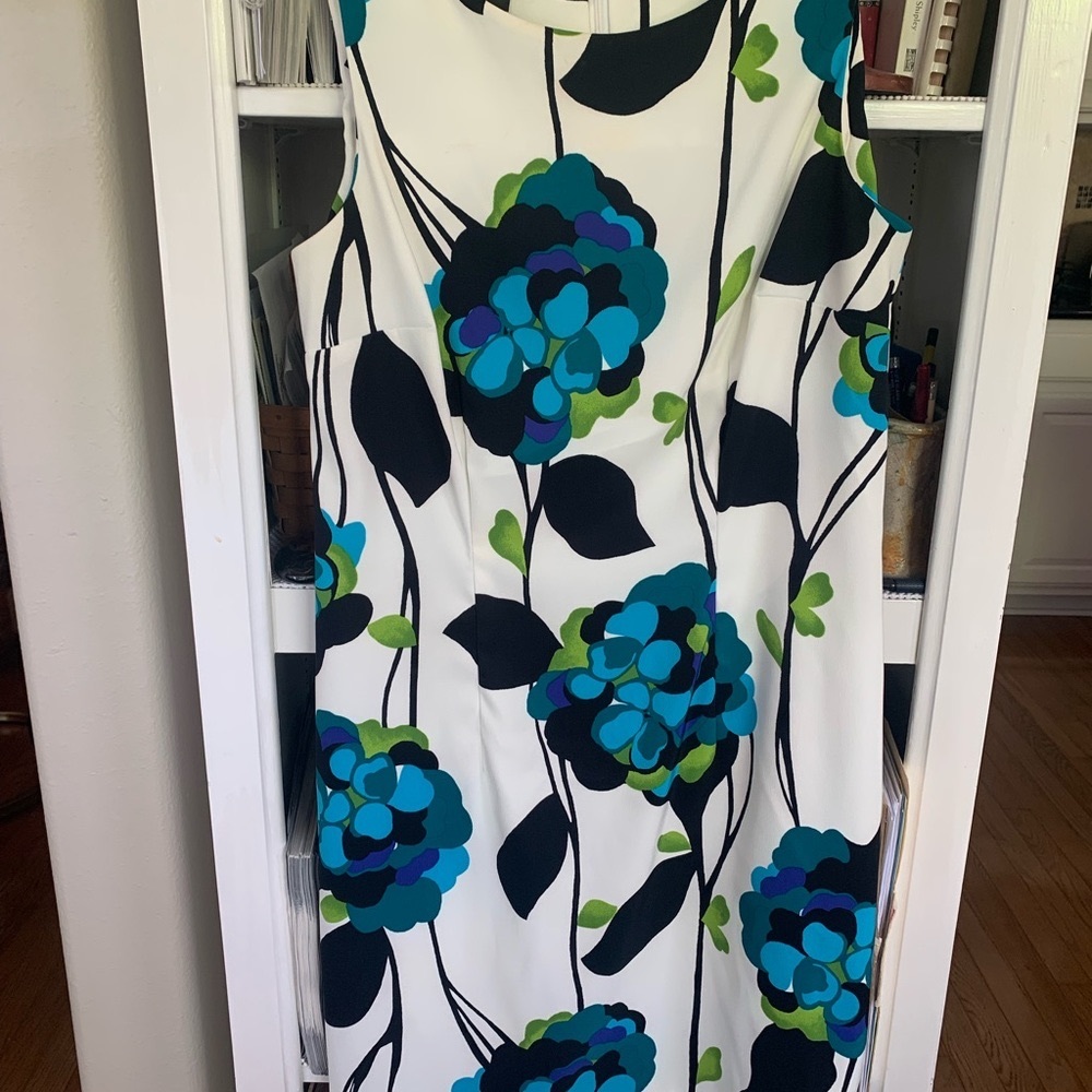 Sleeveless, easy wash & wear, slightly contoured size 10 dress. Vibrant colors!